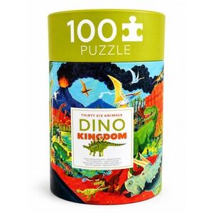 Crocodile Creek Dino Kingdom 100 Piece Jigsaw Puzzle Dinosaur Animals 14x19